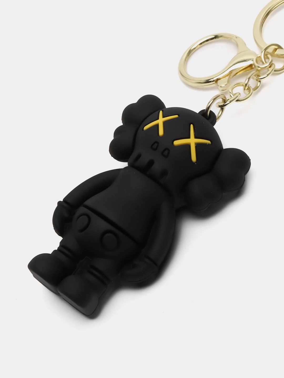 Черный брелок-игрушка Kaws для ключей, сумки, рюкзака