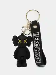 Черный брелок-игрушка Kaws для ключей, сумки, рюкзака
