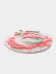 Розовый блюдо вращающееся, тортница