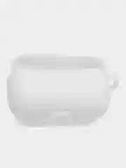 Белый силиконовый чехол для Apple Airpods Pro, с карабином и ремешком для наушников