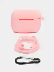 Красный силиконовый чехол для Apple Airpods Pro, с карабином и ремешком для наушников