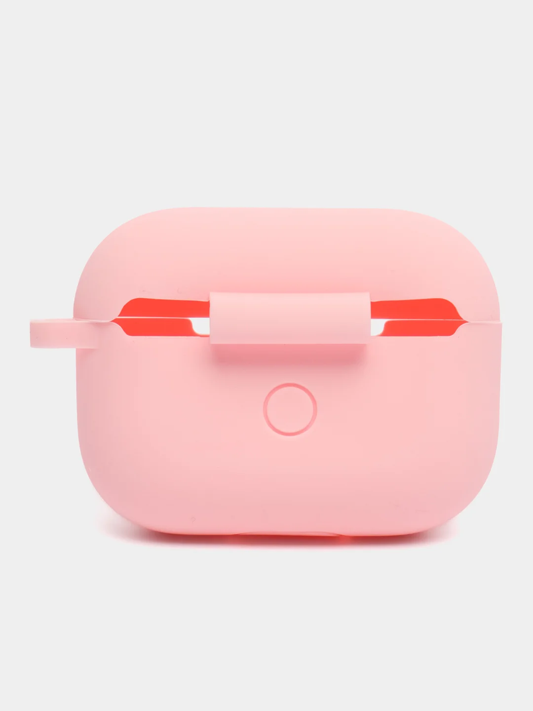Красный силиконовый чехол для Apple Airpods Pro, с карабином и ремешком для наушников