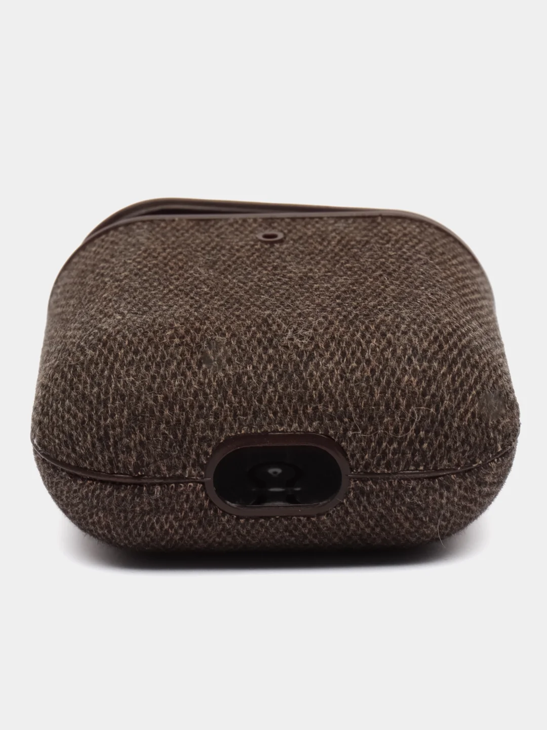 Коричневый чехол для Airpods 1/2, тканевый