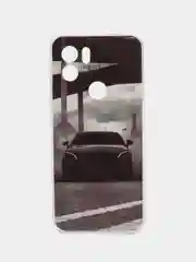 Серебряный чехол для Xiaomi Redmi A1 Plus / A1+ A2+ Poco C51 (Сяоми Редми А1 Плюс / А1+) с рисунком