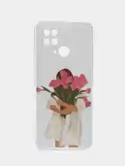 Кремовый чехол для Xiaomi Redmi 10C, Poco C40 / Сяоми Редми 10С, Поко С40, силиконовый, с рисунком