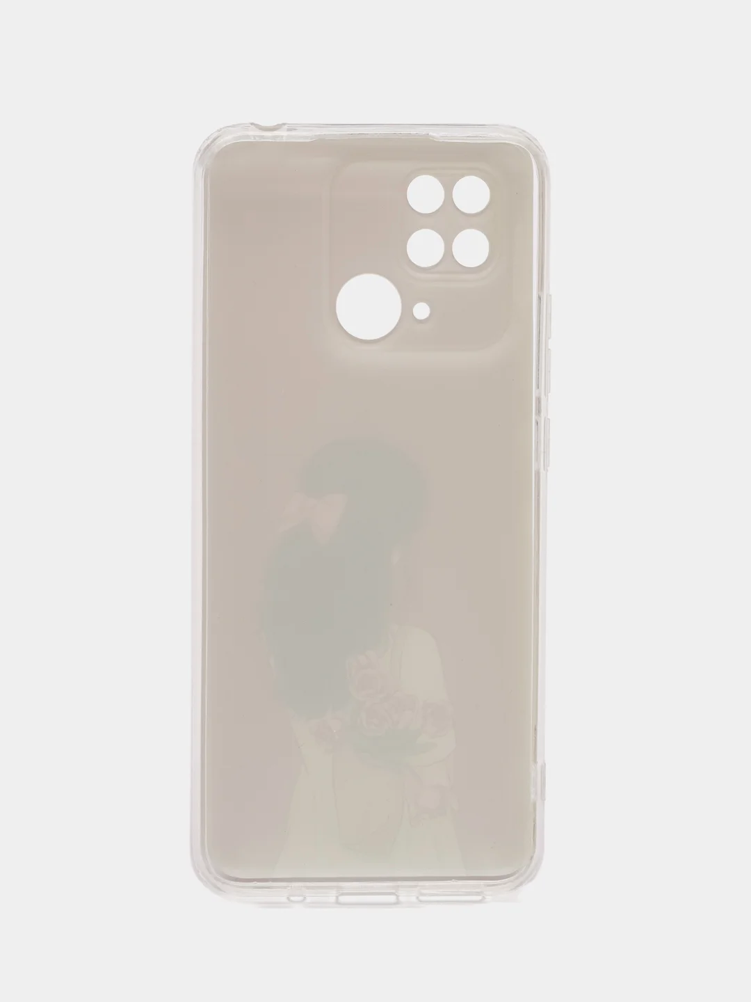 Тёмно-розовый чехол для Xiaomi Redmi 10C, Poco C40 / Сяоми Редми 10С, Поко С40, силиконовый, с рисунком