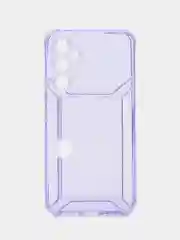 Лавандовый чехол с карманом для карт для Samsung Galaxy A54, прозрачный, Самсунг Галакси А54