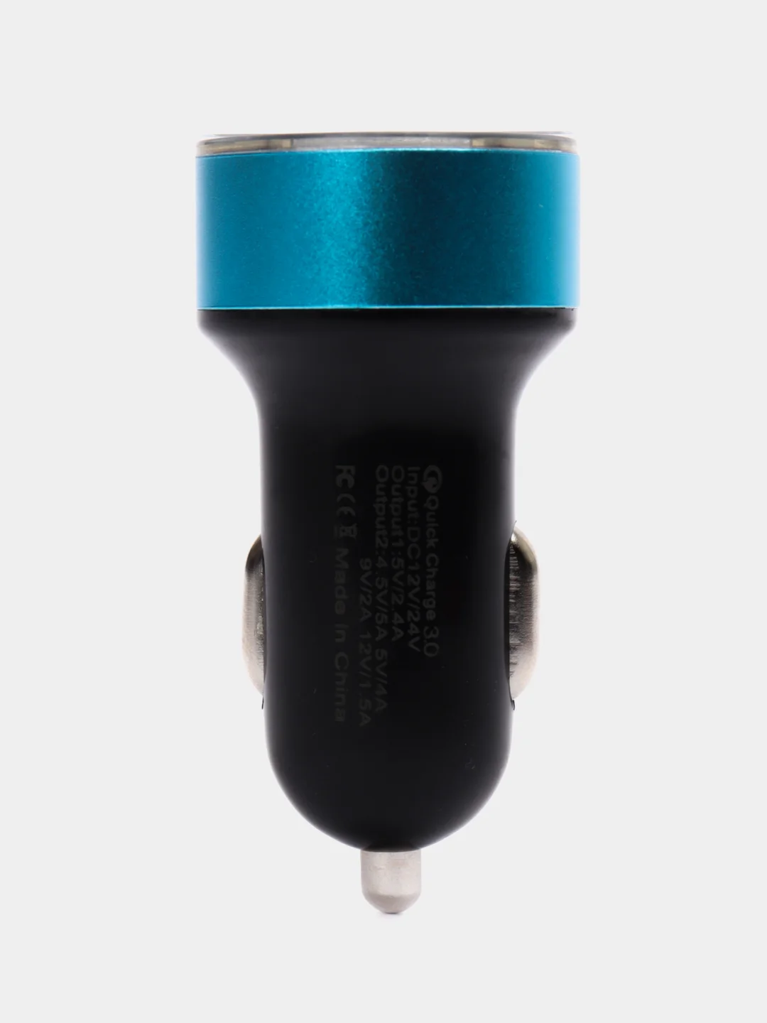 Голубой автомобильное зарядное устройство, 2 USB