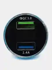Голубой автомобильное зарядное устройство, 2 USB