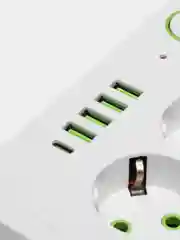 Белый сетевой фильтр-удлинитель, с USB портами и Type-C