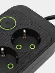 Черный сетевой фильтр-удлинитель, с USB портами и Type-C