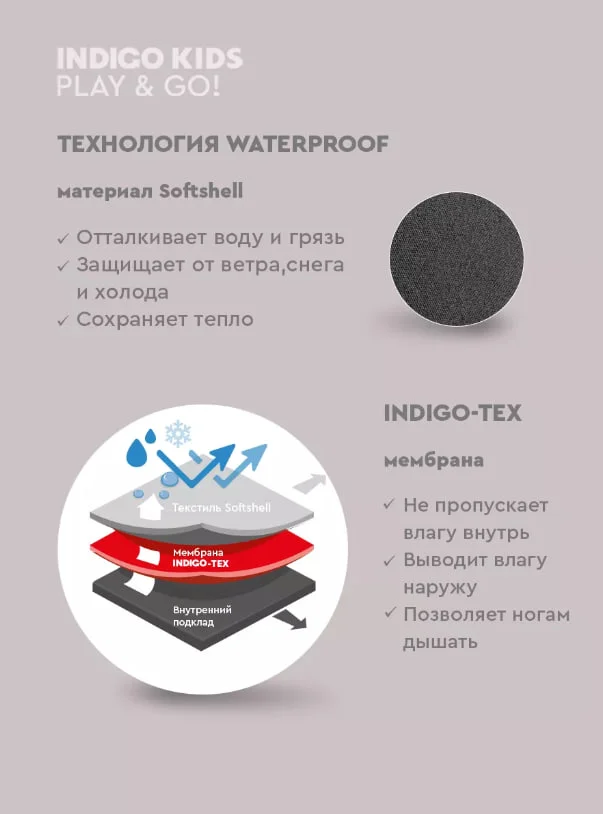Черный ботинки для мальчика INDIGO KIDS зимние, влагостойкие, с мембраной