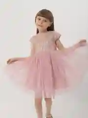Розовый праздничное, нарядное платье для девочки