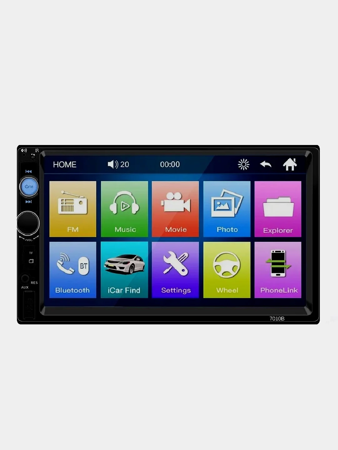 Магнитола 2 DIN + камера заднего хода Mirror link c пультом, экран 7", Bluetooth, USB, AUX