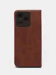 Коричневый чехол-книжка Realme C53/Realme C51 (Реалми С51/Реалми С53), искусственная кожа