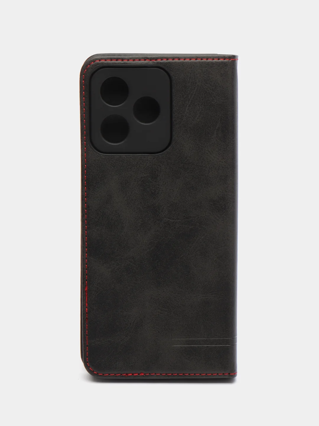Черный чехол-книжка Realme C53/Realme C51 (Реалми С51/Реалми С53), искусственная кожа