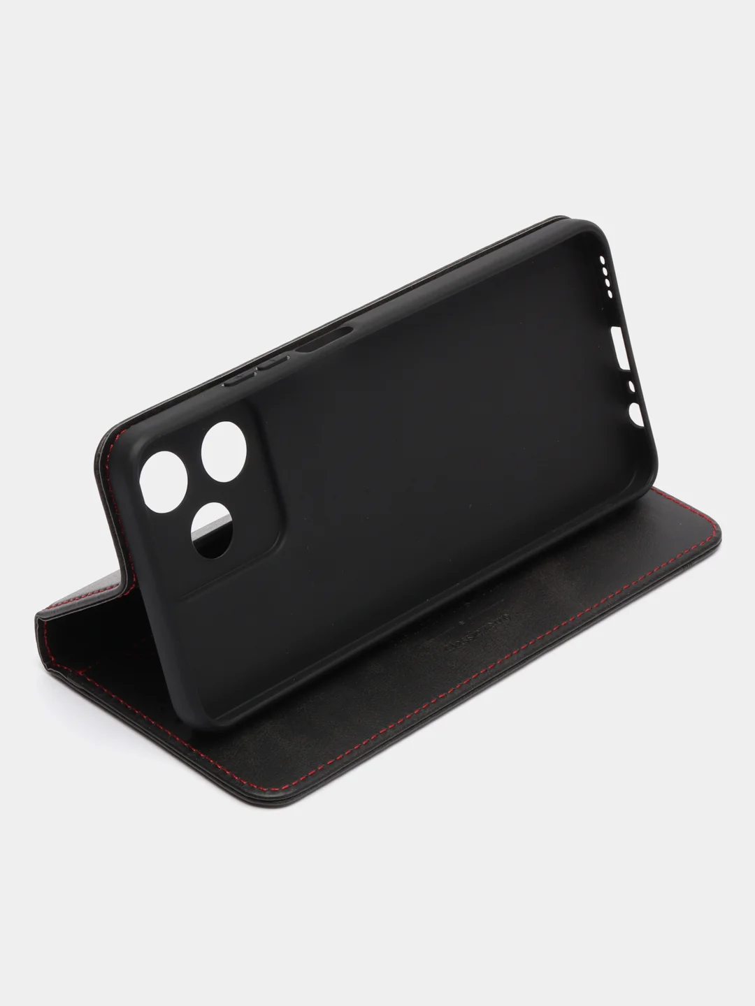 Черный чехол-книжка Realme C53/Realme C51 (Реалми С51/Реалми С53), искусственная кожа