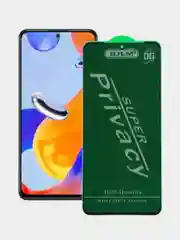 Черный защитное стекло антишпион на Xiaomi Redmi Note 10 Pro / Note 11 Pro 4G / Note 11 Pro 5G
