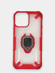 Чехол для iPhone 13, 13 Pro, пластиковый, полупрозрачный, с металлическим кольцом