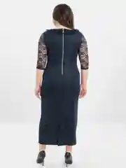 Темно-синий платье женское Gracekate, вечернее, удлиненное, 90% хлопок, 10% спандекс, размер 50