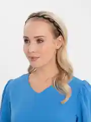 Черный эластичный ободок с зубчиками