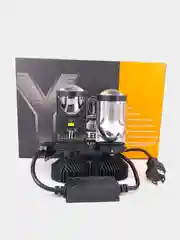 Белый мини BiLED линзы Y6, светодиодные билед лампы, цоколь H4 12 - 24 V
