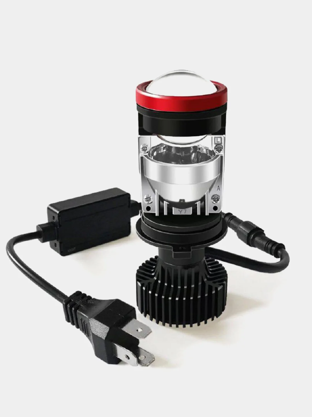Белый мини BiLED линзы Y6, светодиодные билед лампы, цоколь H4 12 - 24 V