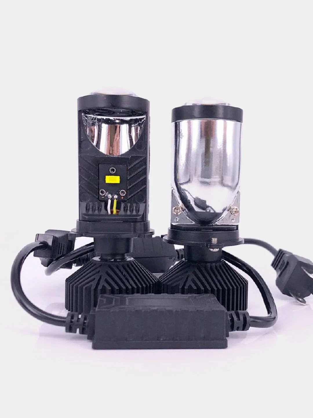 Белый мини BiLED линзы Y6, светодиодные билед лампы, цоколь H4 12 - 24 V