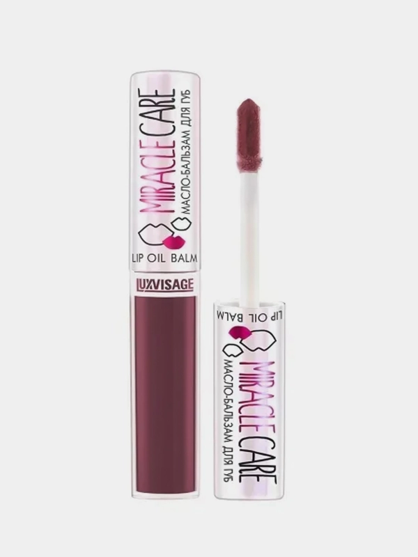 Масло-бальзам для губ LUXVISAGE MIRACLE CARE, тон 102, Smoky plum, 6 мл