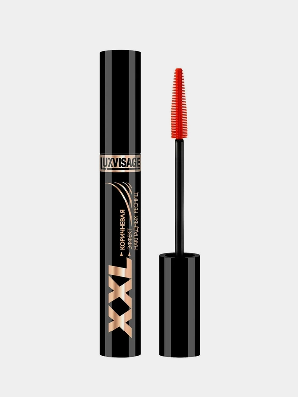 Тушь для ресниц LUXVISAGE XXL Эффект накладных ресниц, Коричневая, 9 мл