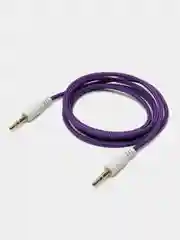 Фиолетовый аудио кабель AUX, jack 3,5 мм, 1 м, тканевый