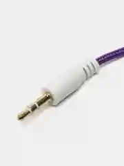 Фиолетовый аудио кабель AUX, jack 3,5 мм, 1 м, тканевый