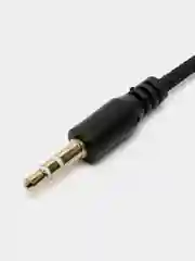 Черный аудио кабель AUX, jack 3,5 мм, 1 м, тканевый