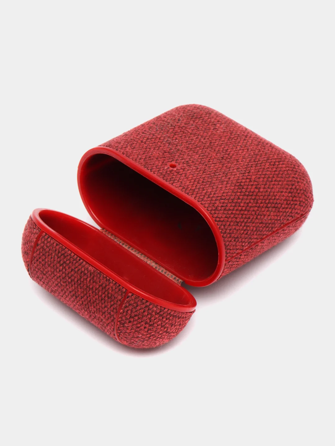 Красный чехол для Airpods 1/2, тканевый