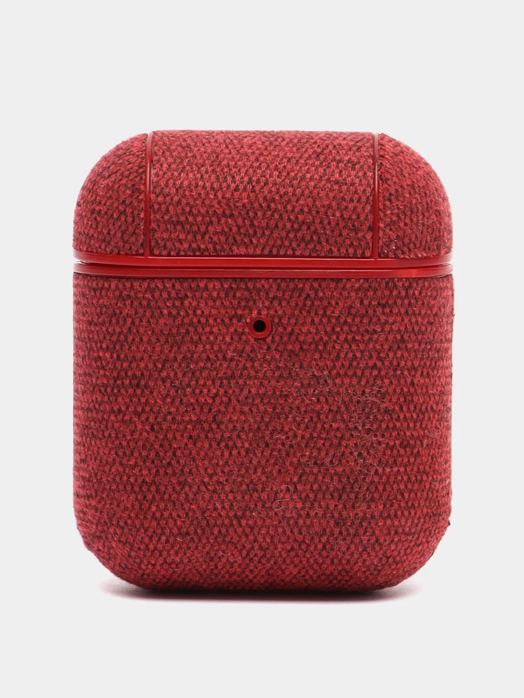 Красный чехол для Airpods 1/2, тканевый