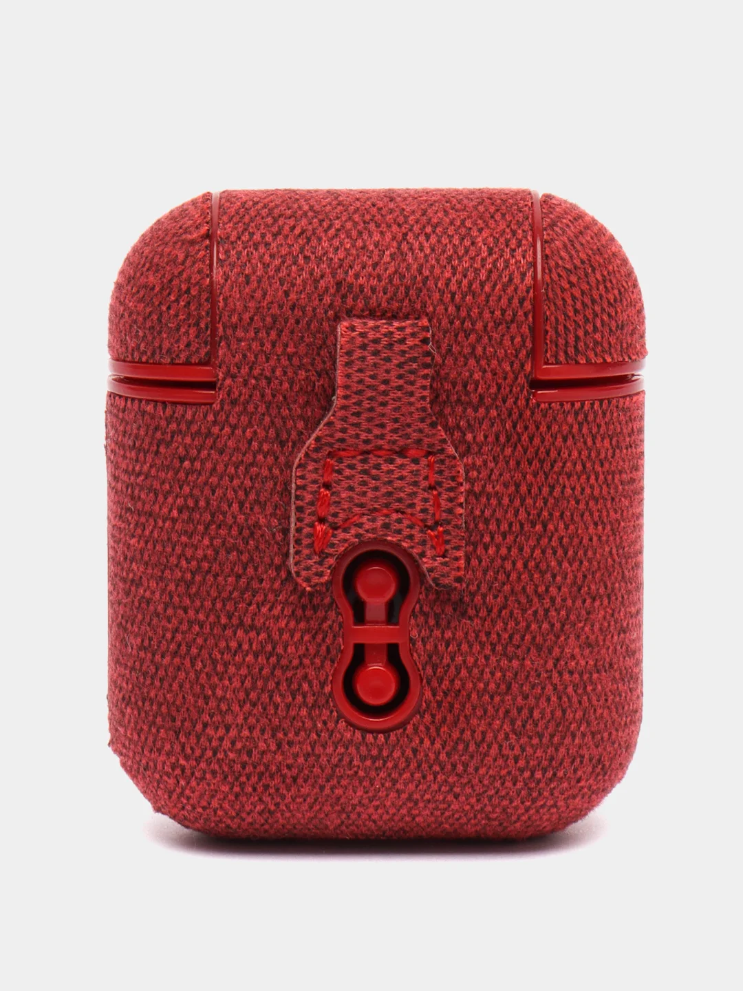 Красный чехол для Airpods 1/2, тканевый