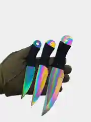 Алый метательные ножи "F5", 3 ножа, сталь 420, градиент, набор для метания ножей