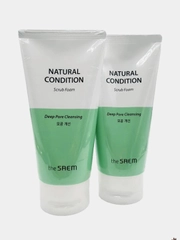Пенка - скраб для лица The Saem Natural Condition Scrub Foam Deep Pore Cleansing,150 мл