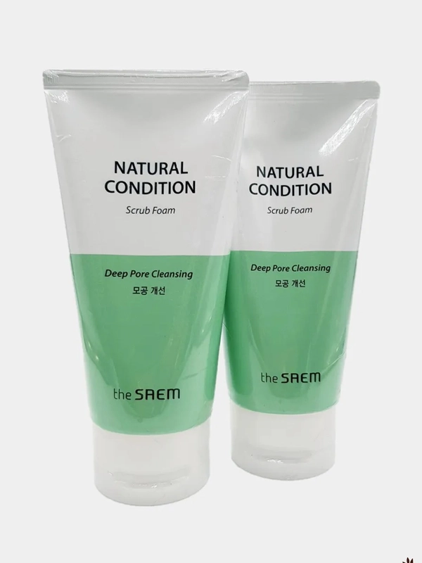 Пенка - скраб для лица The Saem Natural Condition Scrub Foam Deep Pore Cleansing,150 мл