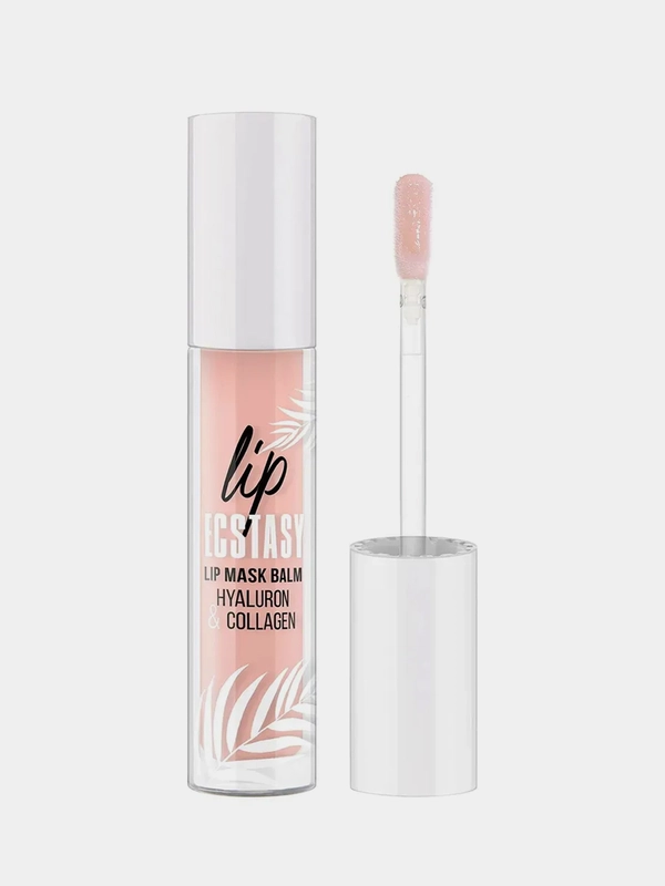 Маска-бальзам для губ LUXVISAGE LIP ECSTASY hyaluron & collagen, тон 602 Peach, 3 г