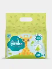 Влажные салфетки Lovular GIRAFFE, 2*80 штук