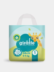 Подгузники Lovular GIRAFFE NB, 0-4 кг, 26 штук