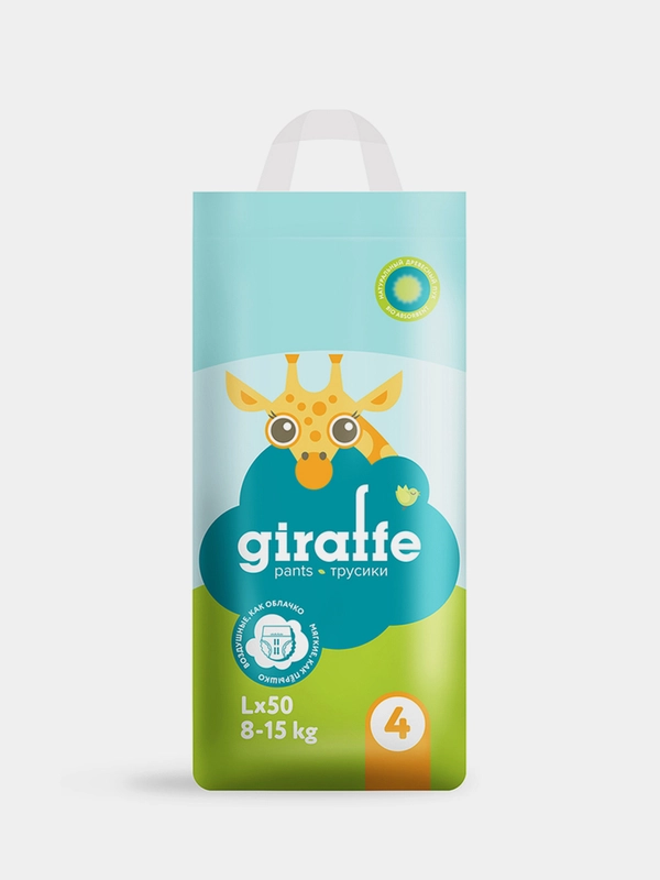 Подгузники Lovular GIRAFFE L, 8-15 кг, 52 шт