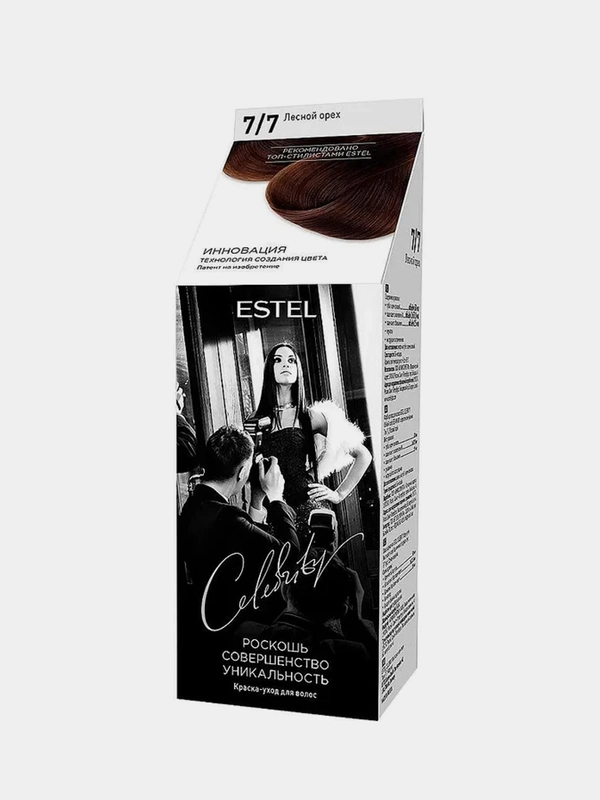 Краска-уход для волос ESTEL CELEBRITY, тон 7/7М, 140 мл