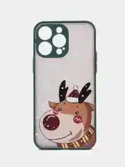 Зеленый чехол для iPhone 11, 12, 13, 14, 15, Pro Max, Plus, с принтом, с защитой камеры