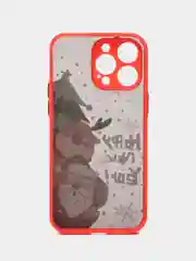 Красный чехол для iPhone 11, 12, 13, 14, 15, Pro Max, Plus, с принтом, с защитой камеры