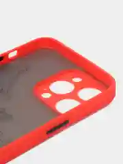 Красный чехол для iPhone 11, 12, 13, 14, 15, Pro Max, Plus, с принтом, с защитой камеры