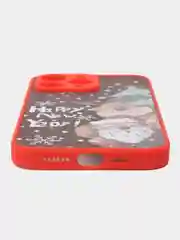 Красный чехол для iPhone 11, 12, 13, 14, 15, Pro Max, Plus, с принтом, с защитой камеры
