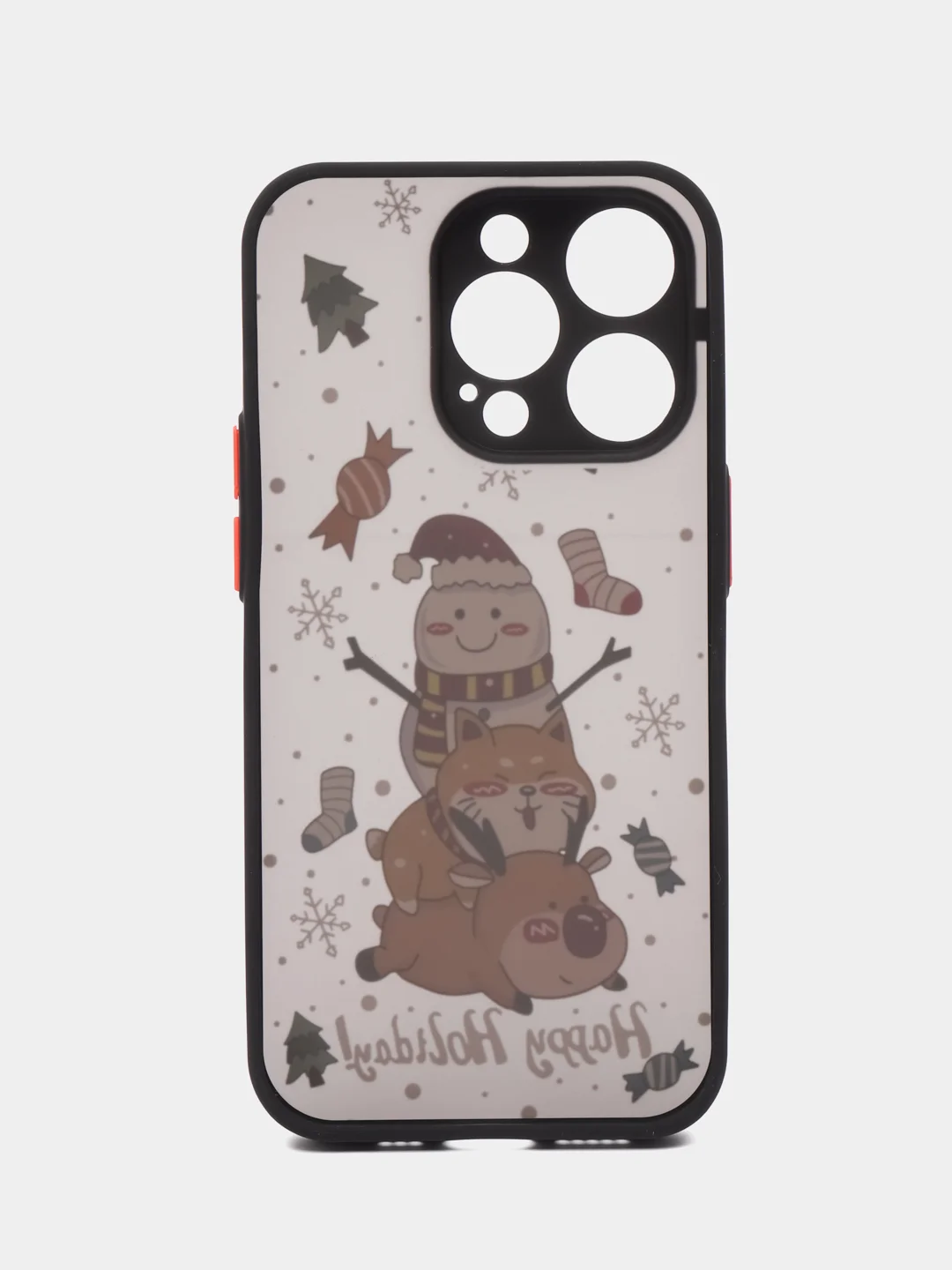 Черный чехол для iPhone 11, 12, 13, 14, 15, Pro Max, Plus, с принтом, с защитой камеры