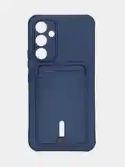 Черный чехол для Samsung Galaxy A54 5G, Самсунг Галакси А54 5Г, силиконовый, с карманом для карты